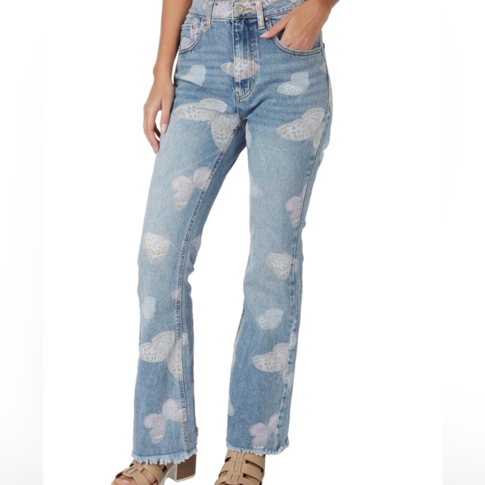 🆕️TINSELTOWN Butterfly Flare Jeans, Women Size 5